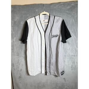 Hollister Baseball Style Button Up Shirt Small Colorblock Short Sleeve